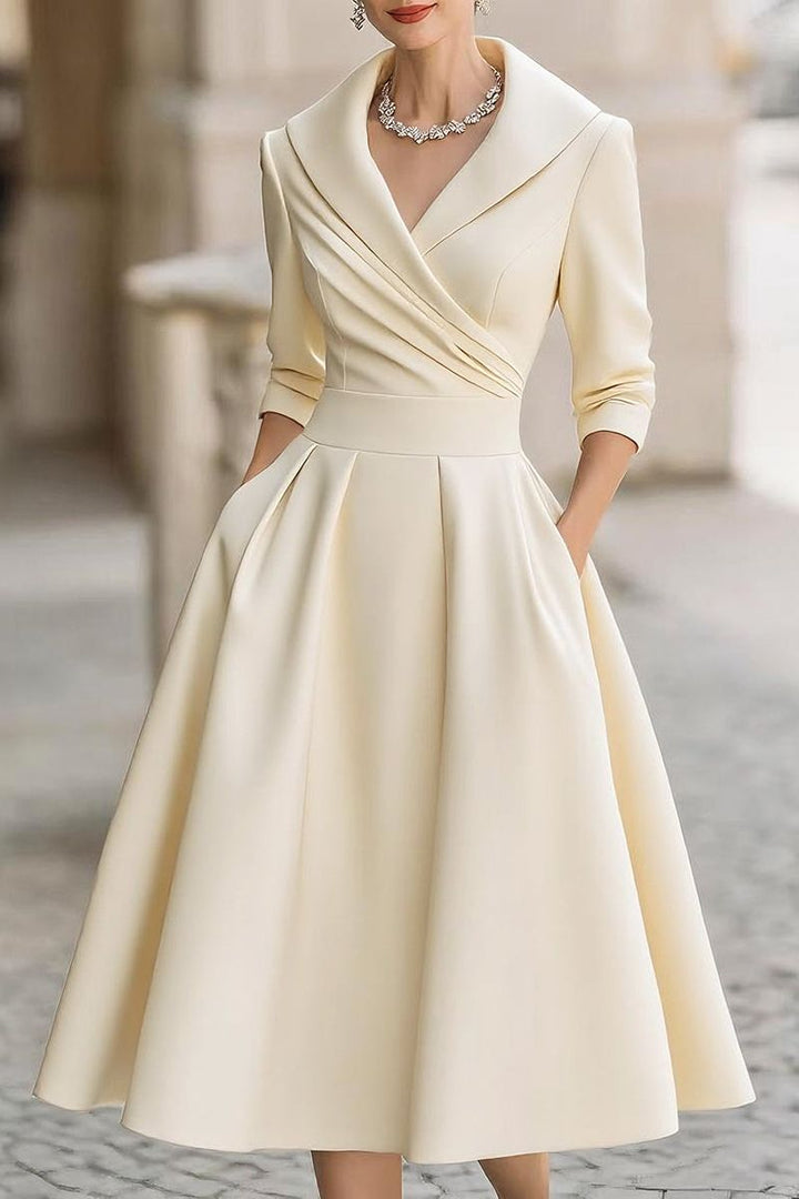 Audrey - Vestito midi in raso