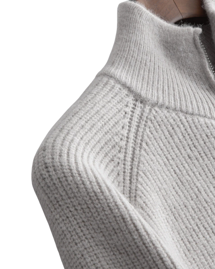 Cardigan con zip in lana merino Four Seasons