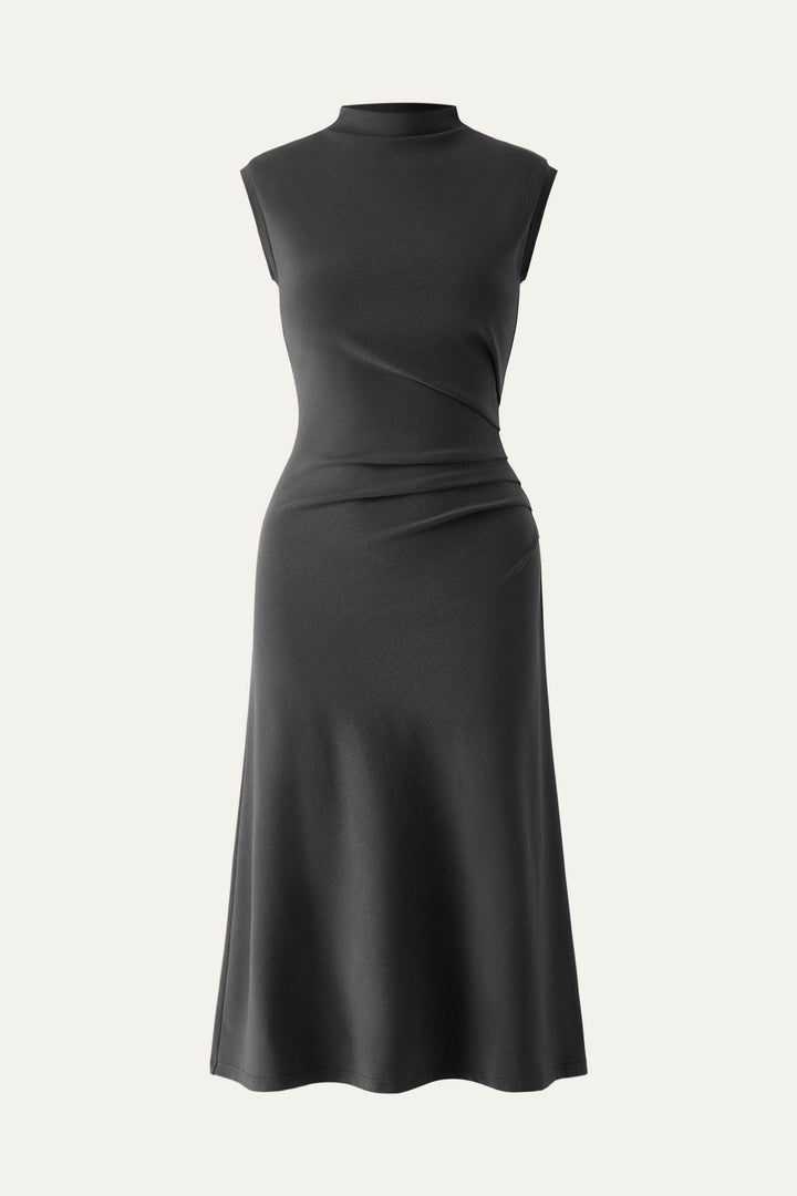 Vestito midi con scollo a gobba