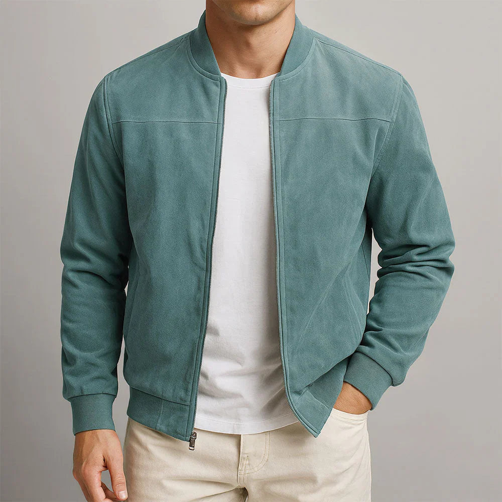 Riverno – Bomber in camoscio italiano premium