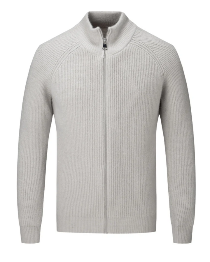 Cardigan con zip in lana merino Four Seasons