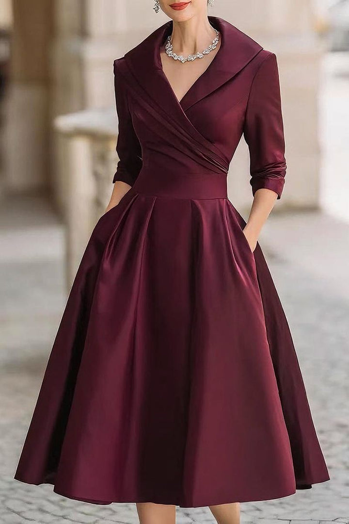 Audrey - Vestito midi in raso