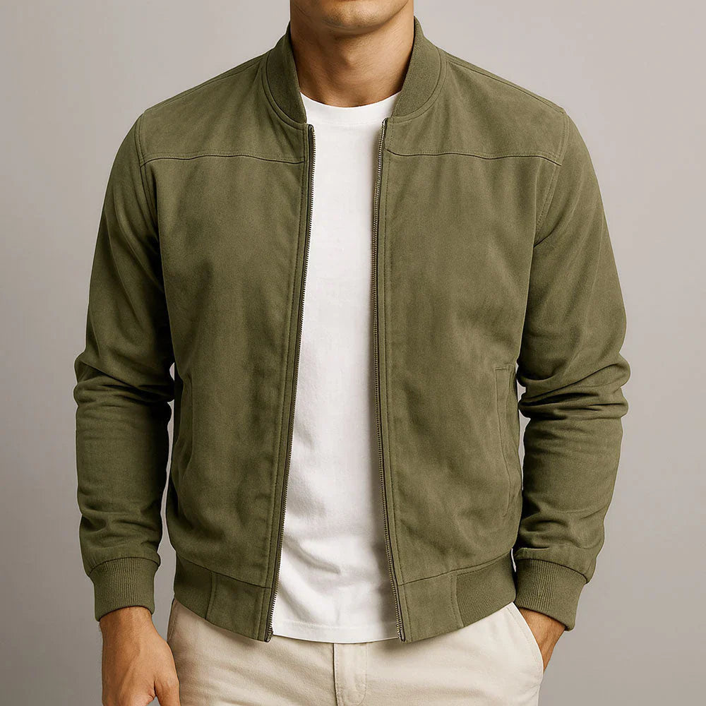 Riverno – Bomber in camoscio italiano premium