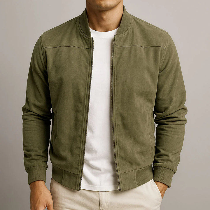 Riverno – Bomber in camoscio italiano premium