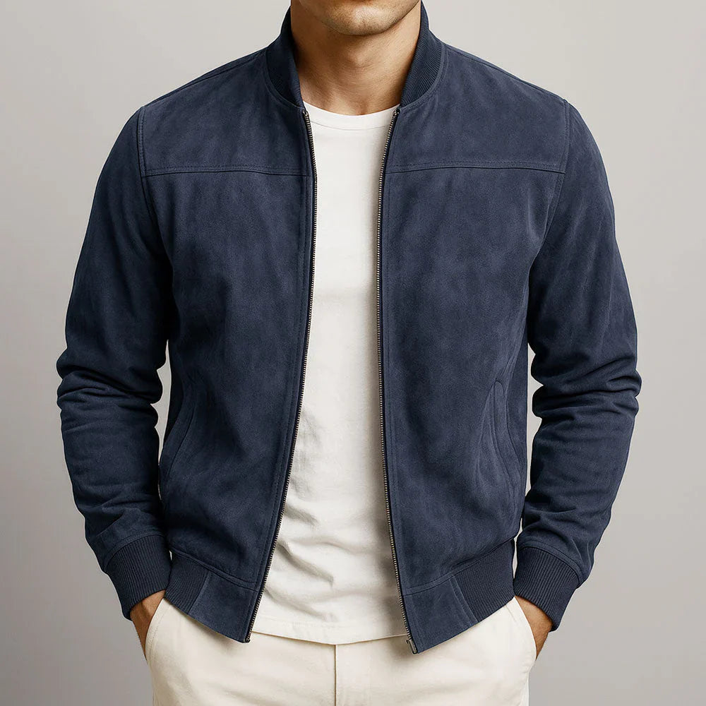Riverno – Bomber in camoscio italiano premium