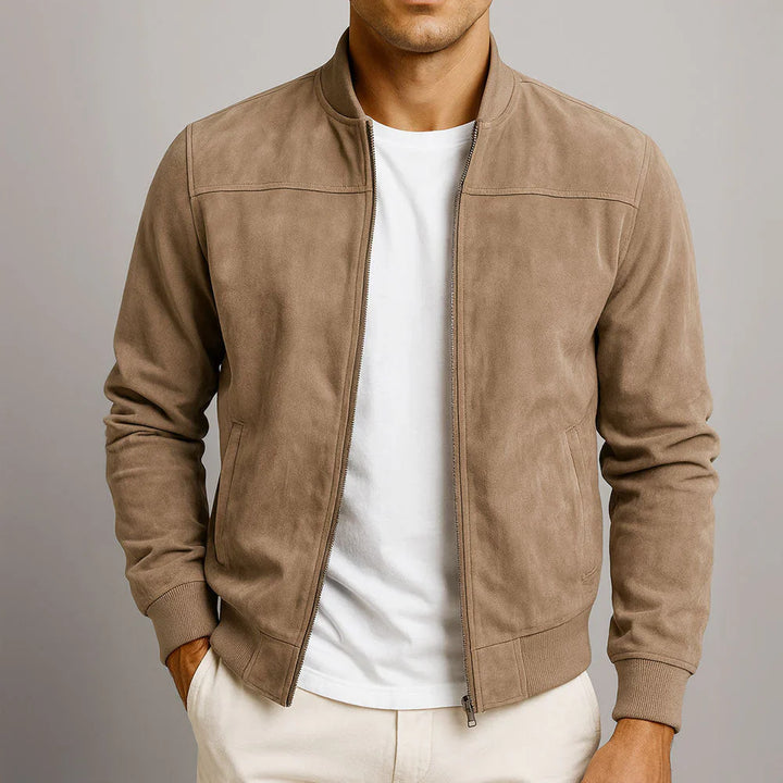 Riverno – Bomber in camoscio italiano premium