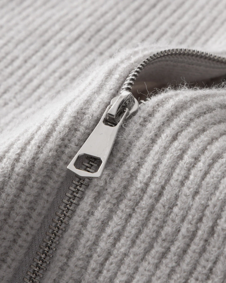 Cardigan con zip in lana merino Four Seasons