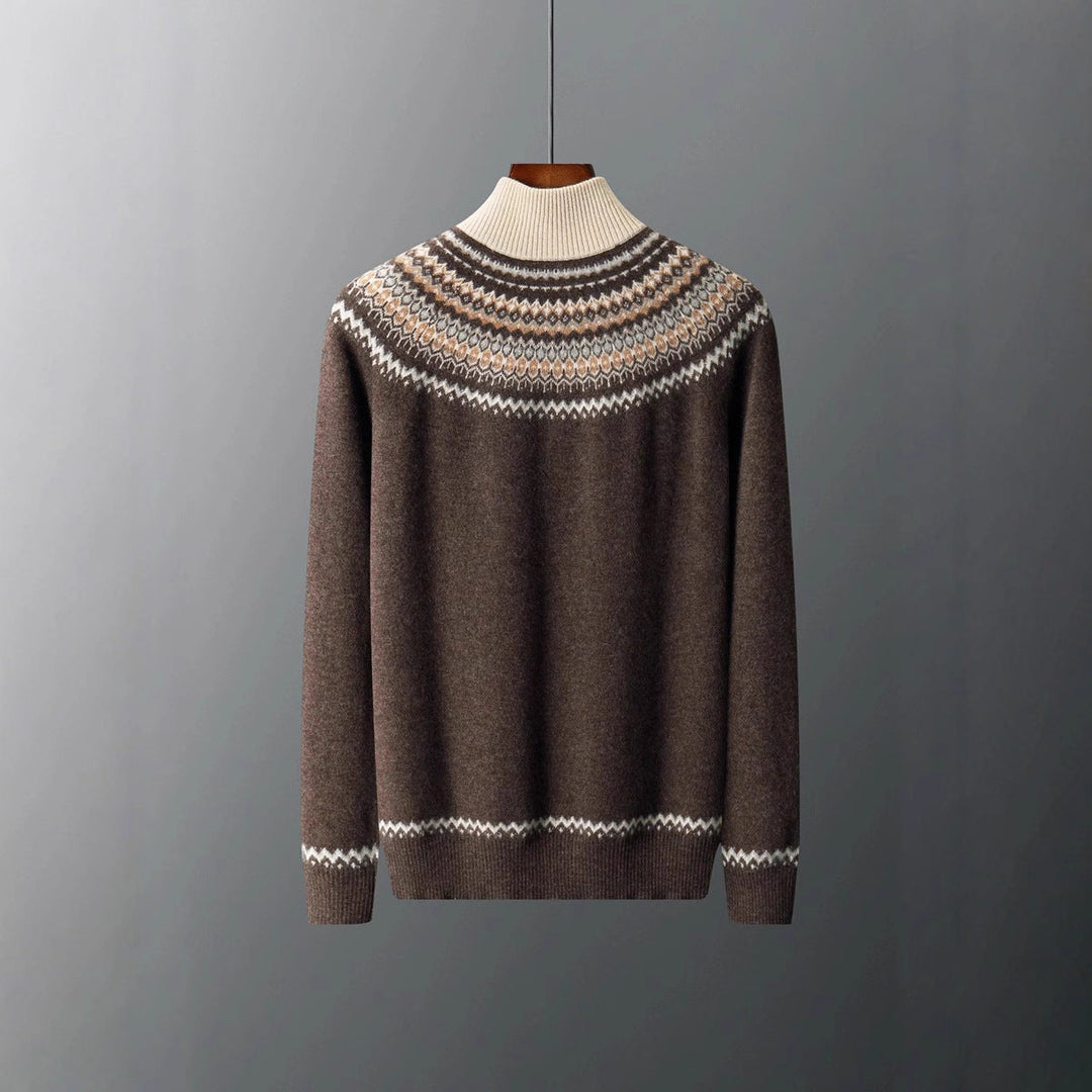 Maglione elegante con zip in cashmere