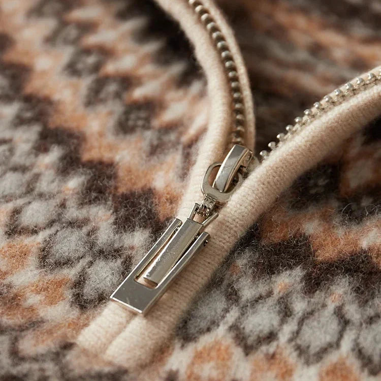 Maglione elegante con zip in cashmere