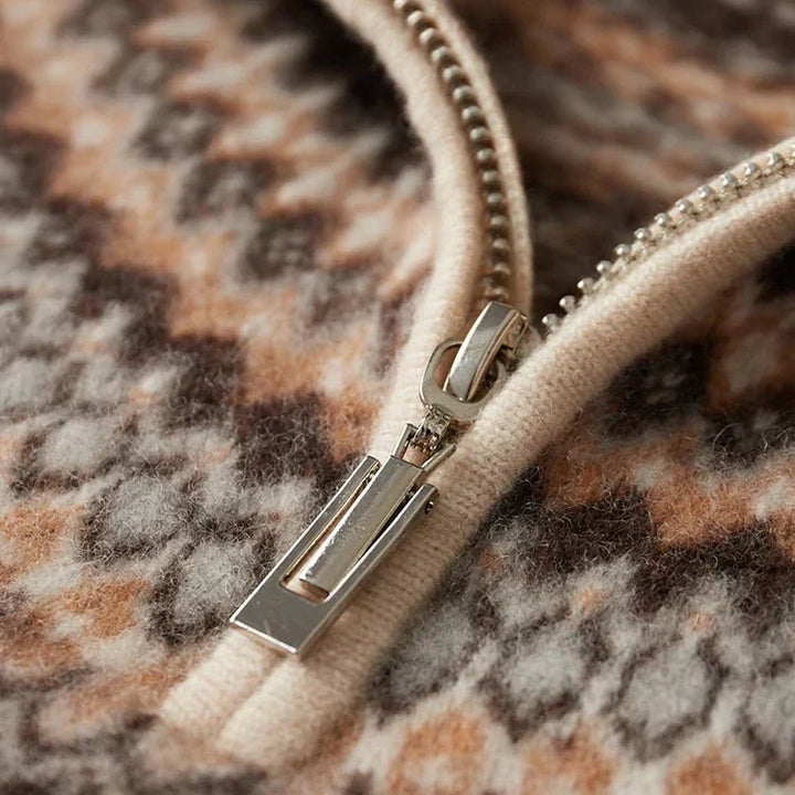 Maglione elegante con zip in cashmere