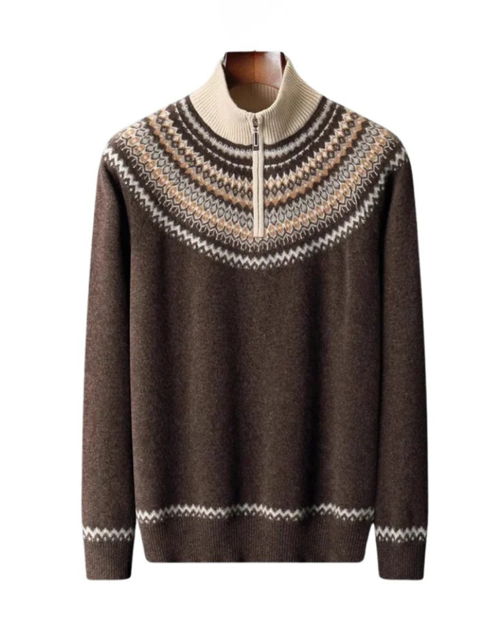 Maglione elegante con zip in cashmere