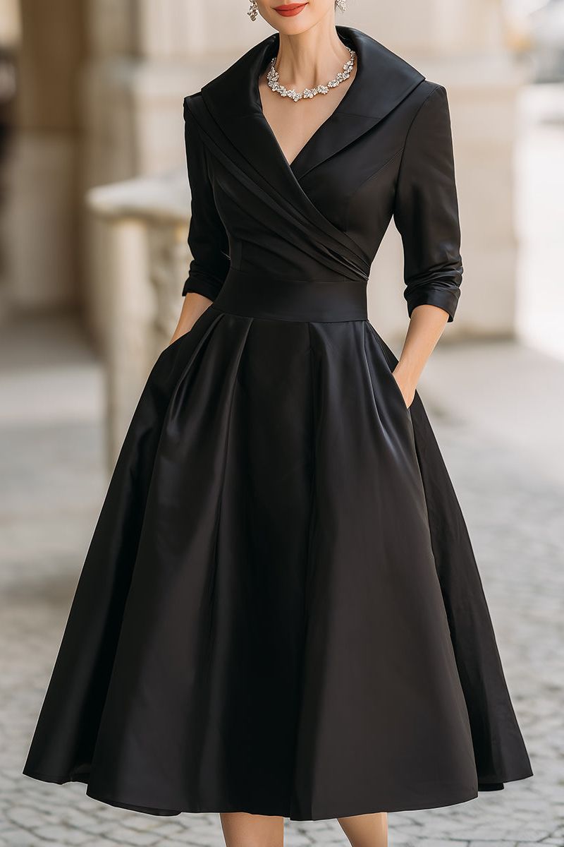 Audrey - Vestito midi in raso