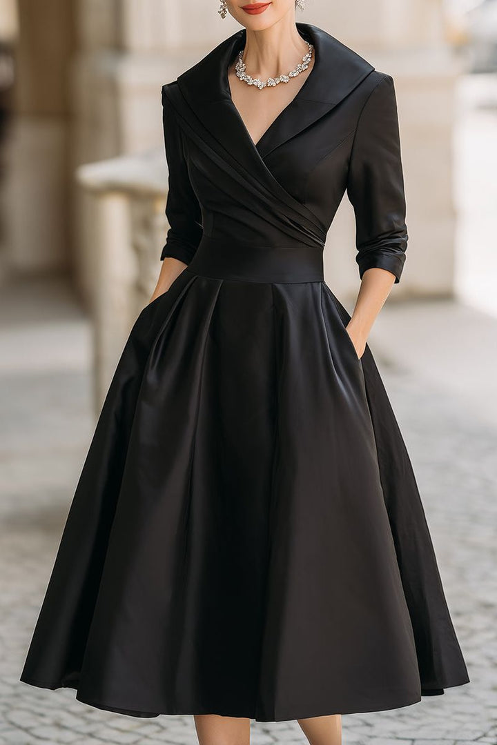 Audrey - Vestito midi in raso