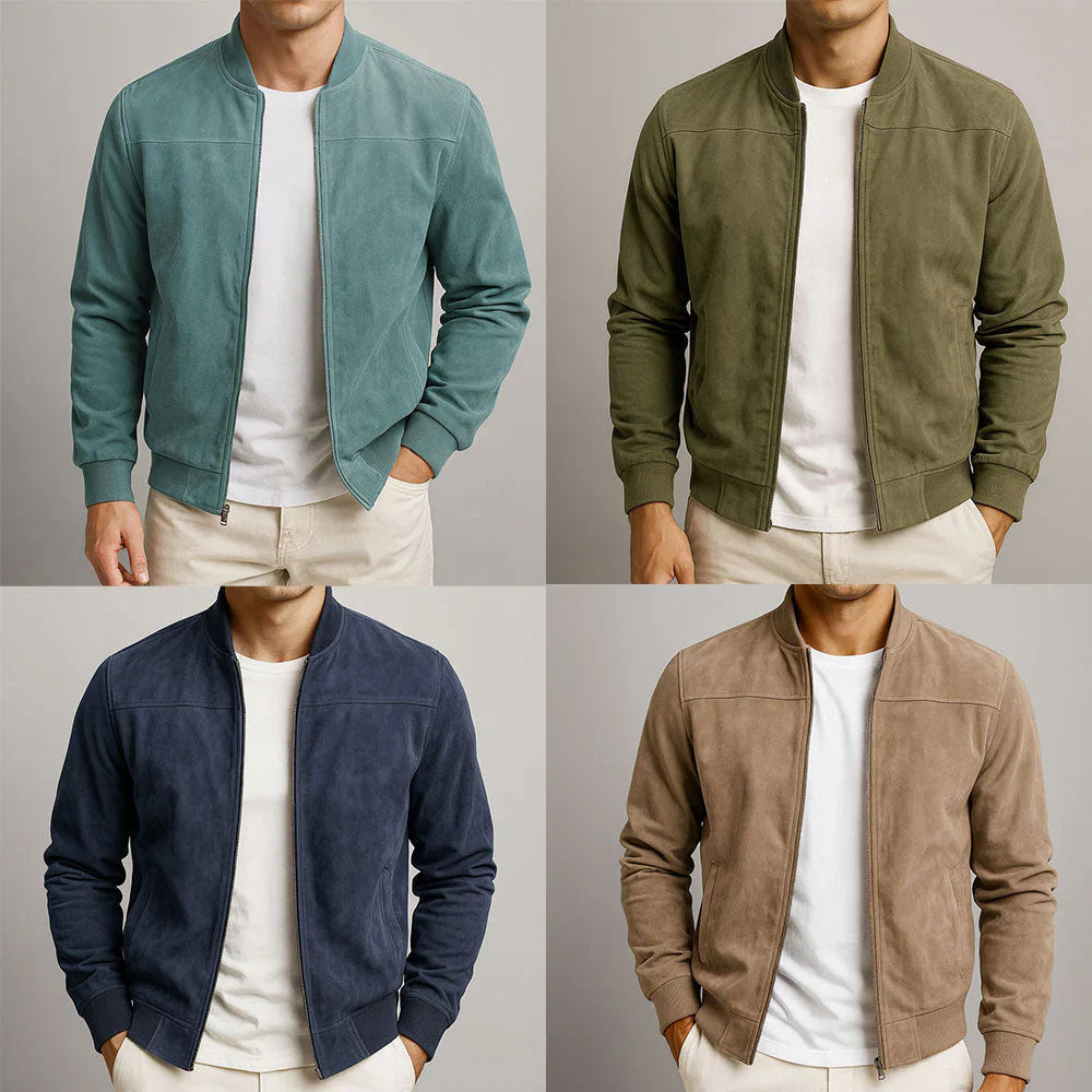 Riverno – Bomber in camoscio italiano premium