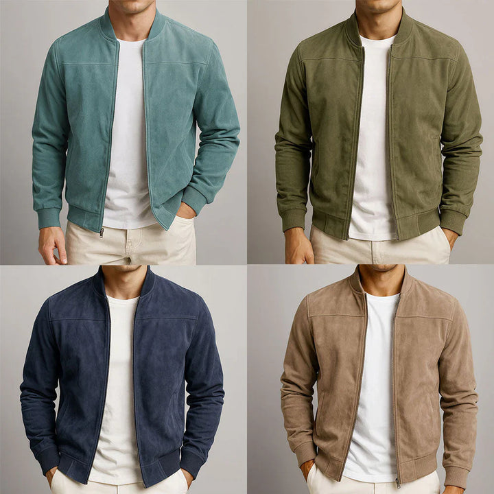 Riverno – Bomber in camoscio italiano premium