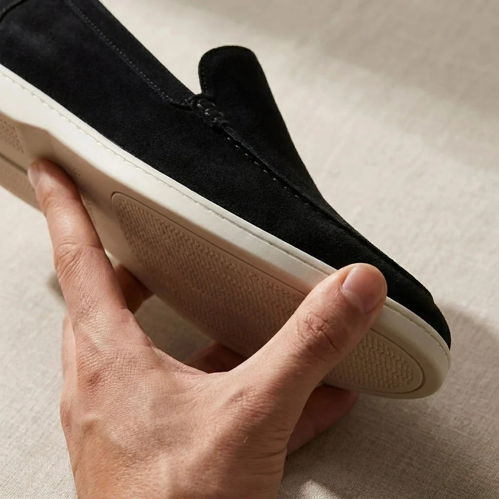 Lorenzio – Mocassini in camoscio italiano premium