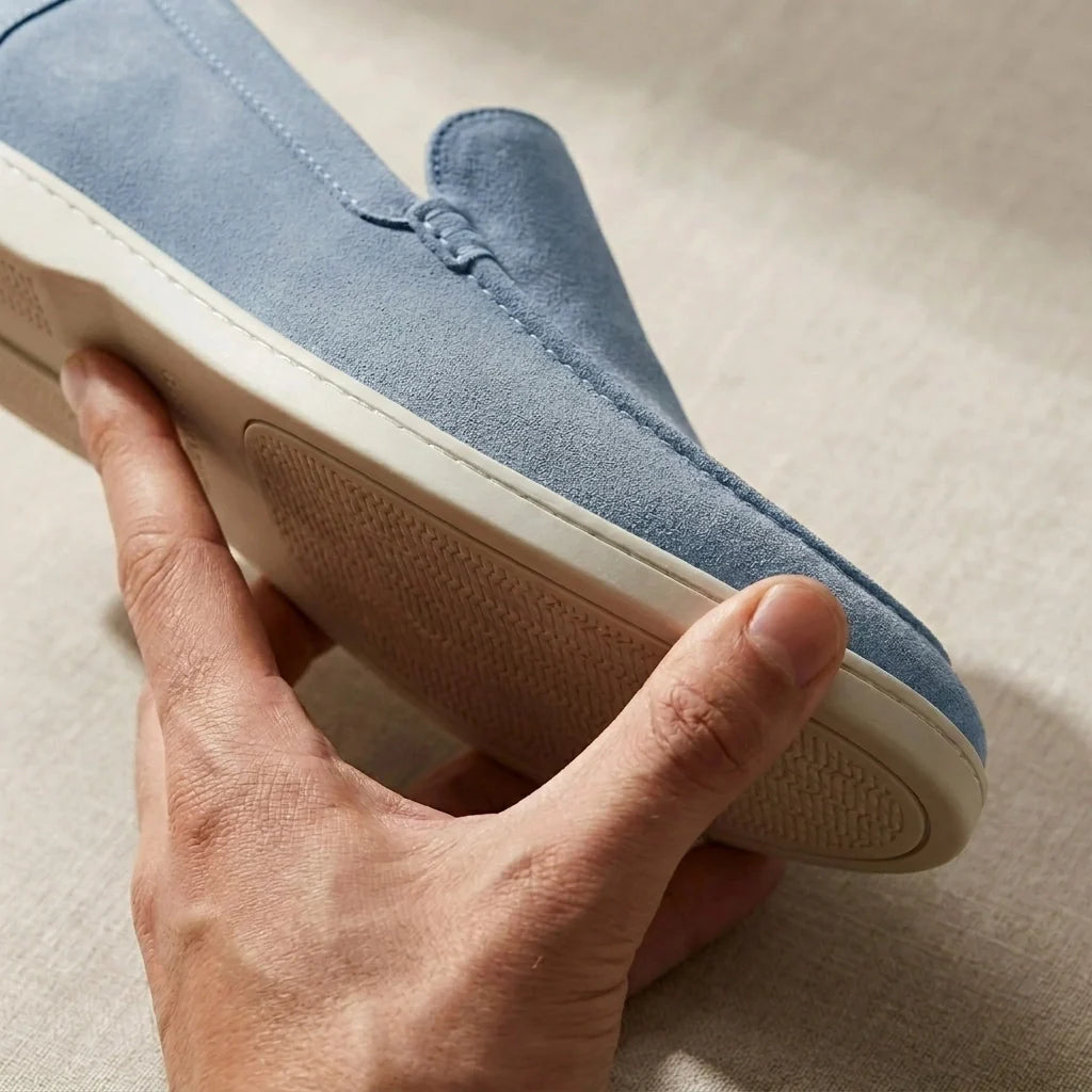 Lorenzio – Mocassini in camoscio italiano premium
