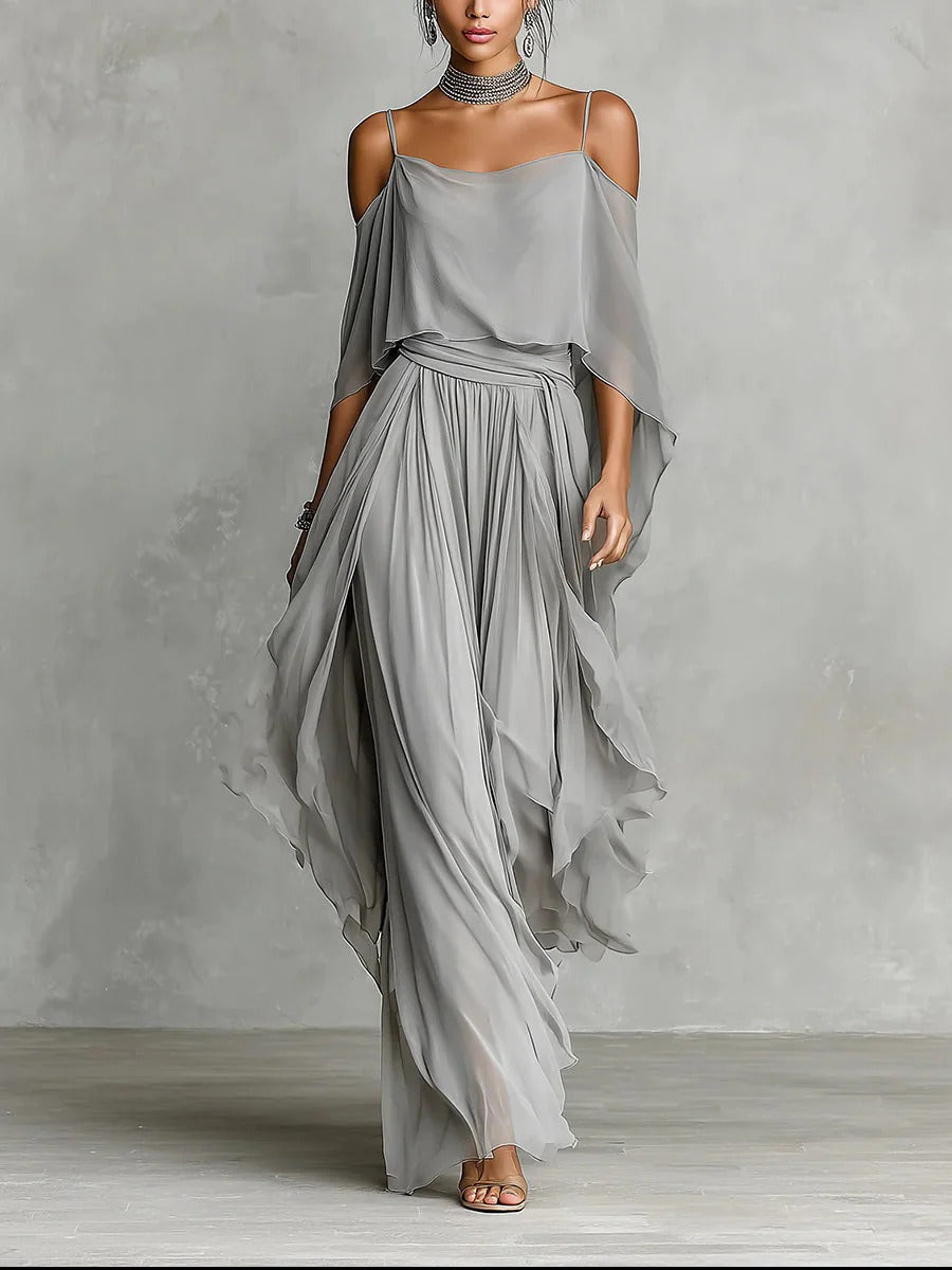 Isaluna – Completo in chiffon elegante e fluido