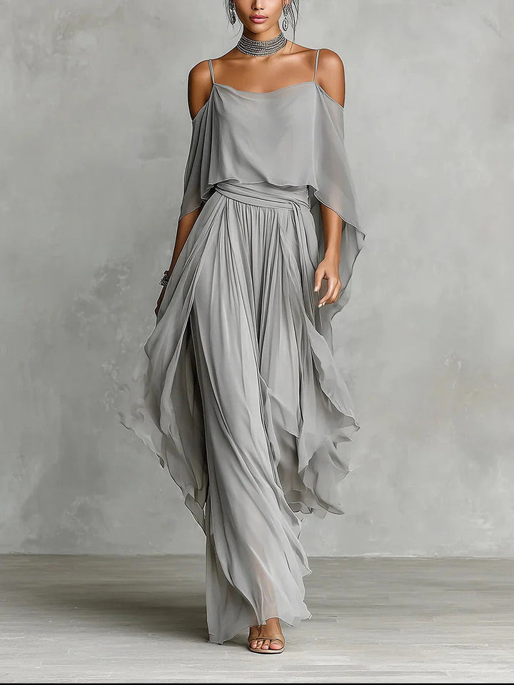 Isaluna – Completo in chiffon elegante e fluido