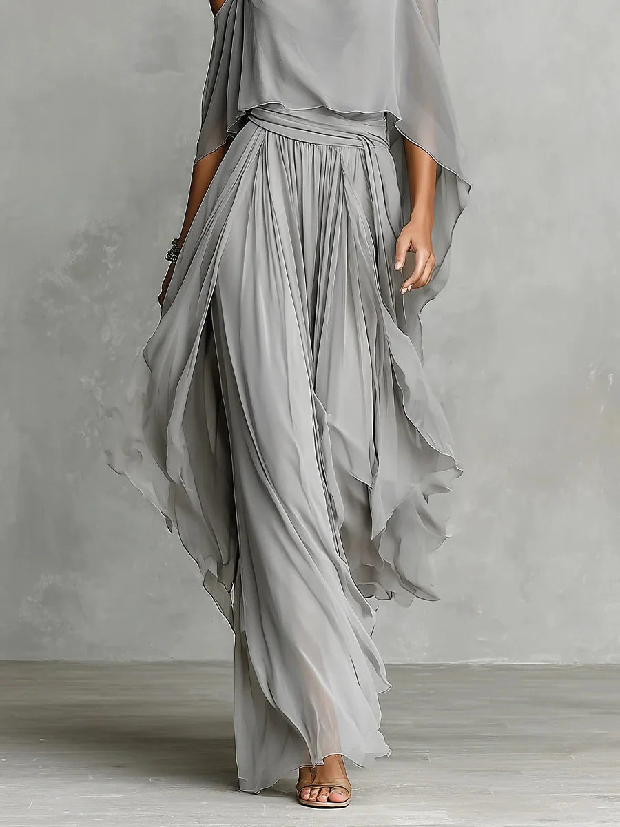 Isaluna – Completo in chiffon elegante e fluido